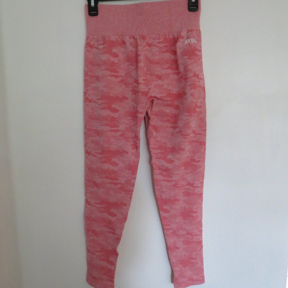 AYBL Pink Evolve Camo Seamless Leggings, Size Large